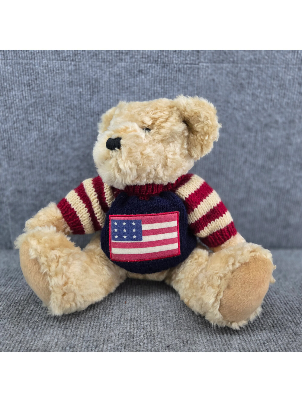 Teddy Bear Plush American Flag Sweater Dan Dee Collectors Edition 10 inches